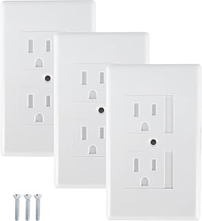 Mommy's Helper Safe Plate Electrical Outlet Covers Standard, White, 3 Pack