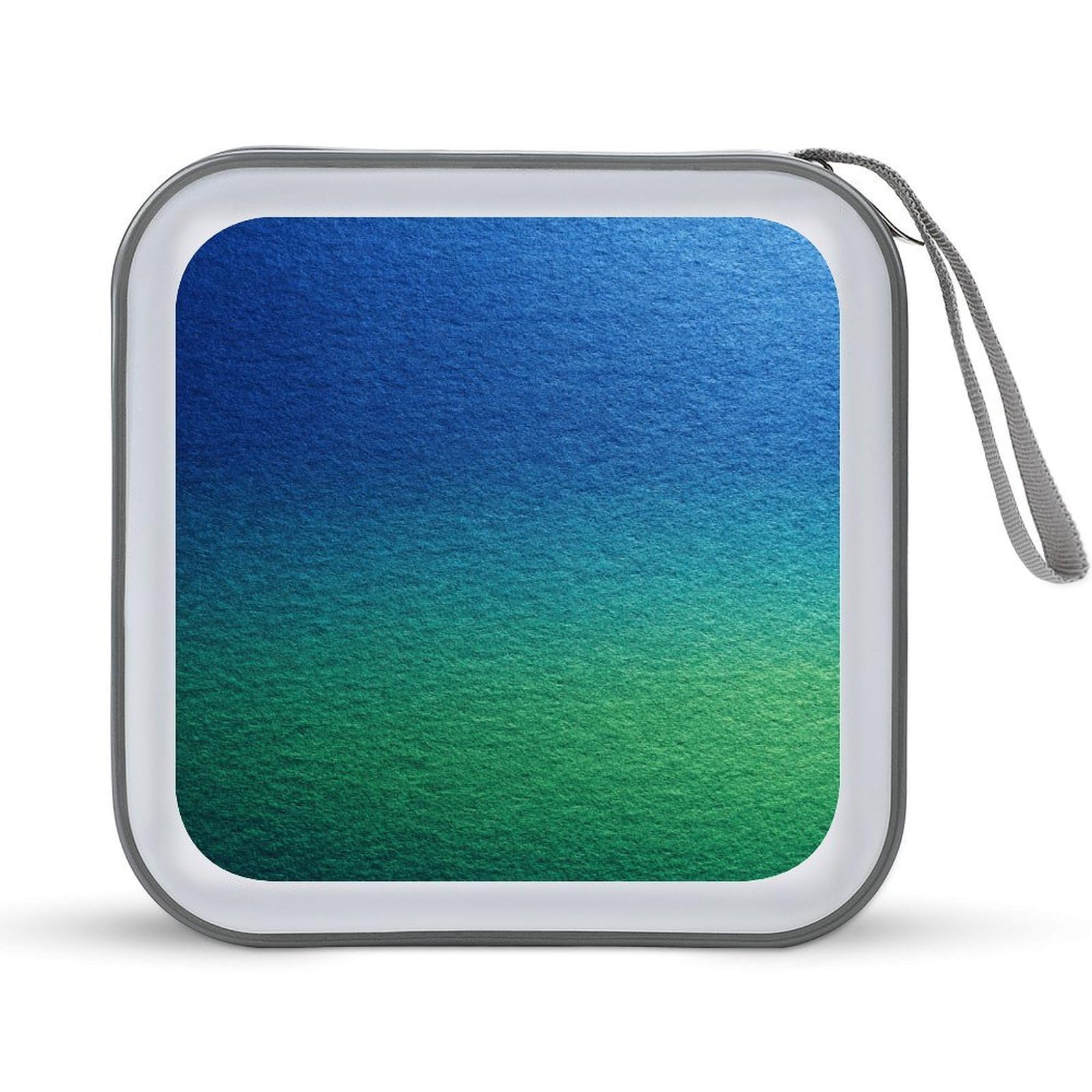 Jubonexis Blue to Green Graident Pattern CD Case DVD Storage Case Portable for Car Home Travel
