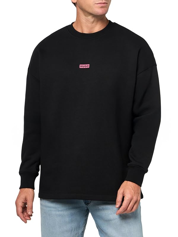HUGO, Back Printed Logo Long Sleeve Shirt, Black Carbon, XL by HUGO - Used condition - US$19.39