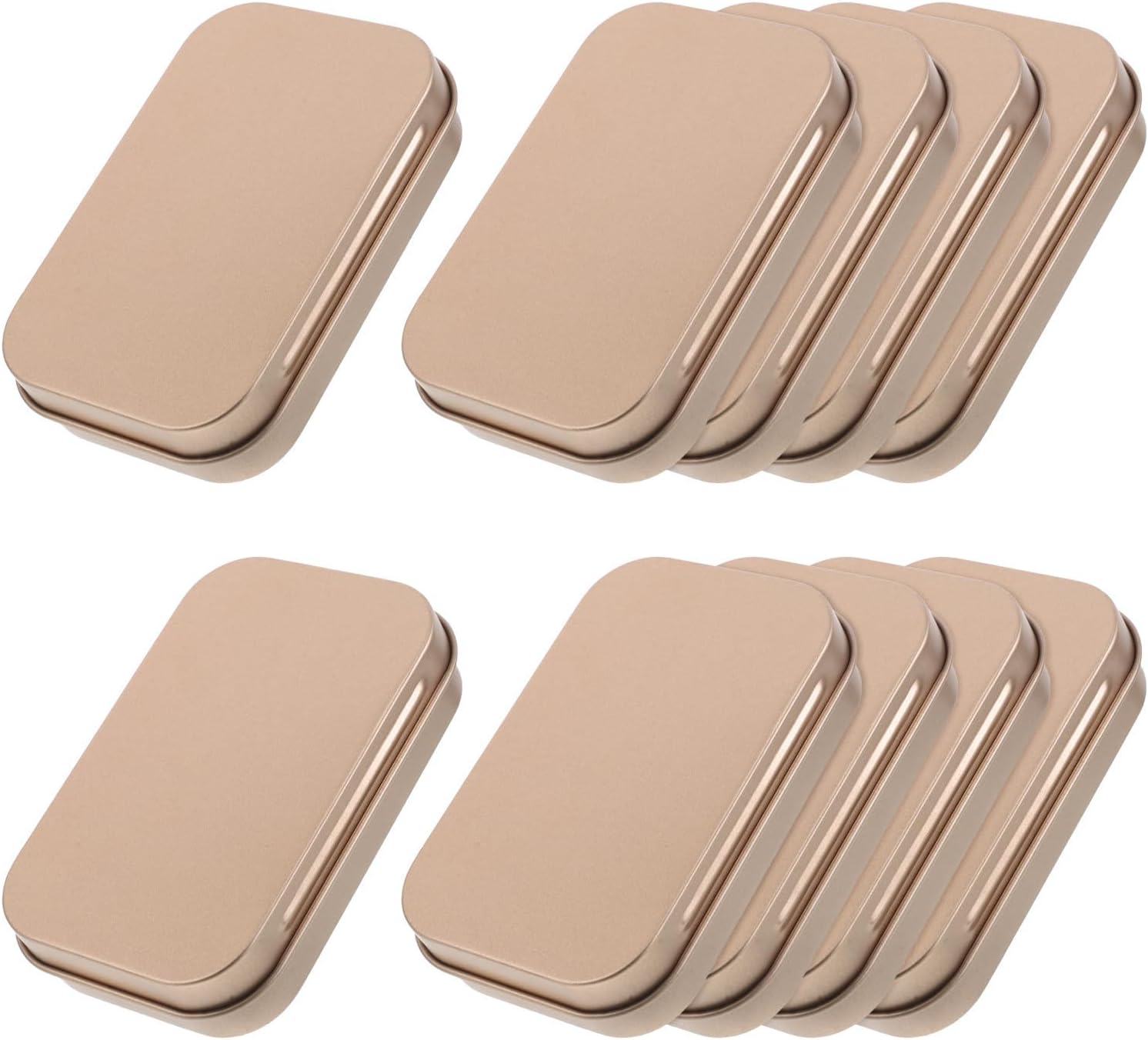 UKCOCO 10pcs Golden Rectangular Iron Gift Storage Box for Candy and Cards