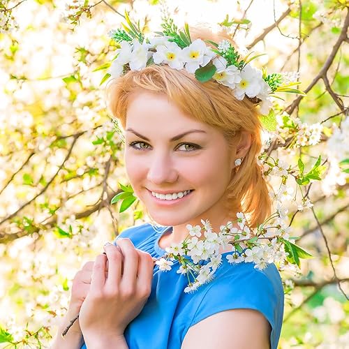 Miniatura 4 de Cabezales artificiales de flor de cerezo, cabezas florales de Sakura de seda falsa para novia, pinzas para el cabello, diademas, vestidos,