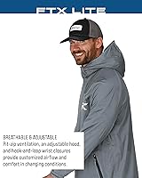 Vista 5 de FROGG TOGGS Chaqueta impermeable FTX Lite para hombre, 3 capas, impermeable, transpirable, elástica y cómoda