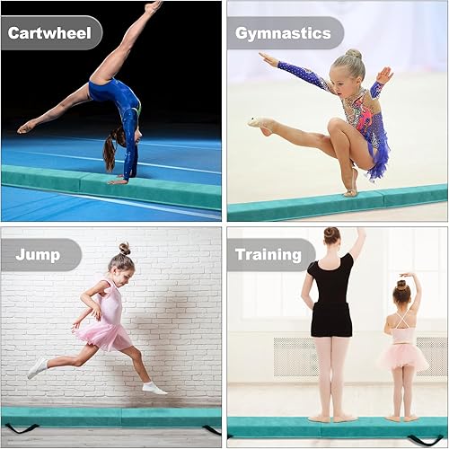 Miniatura 2 de FBSPORT Haz de equilibrio de 8 pies9 pies10 pies equipo de gimnasia plegable para niños y adultos, base de goma antideslizante, viga de gimnasia