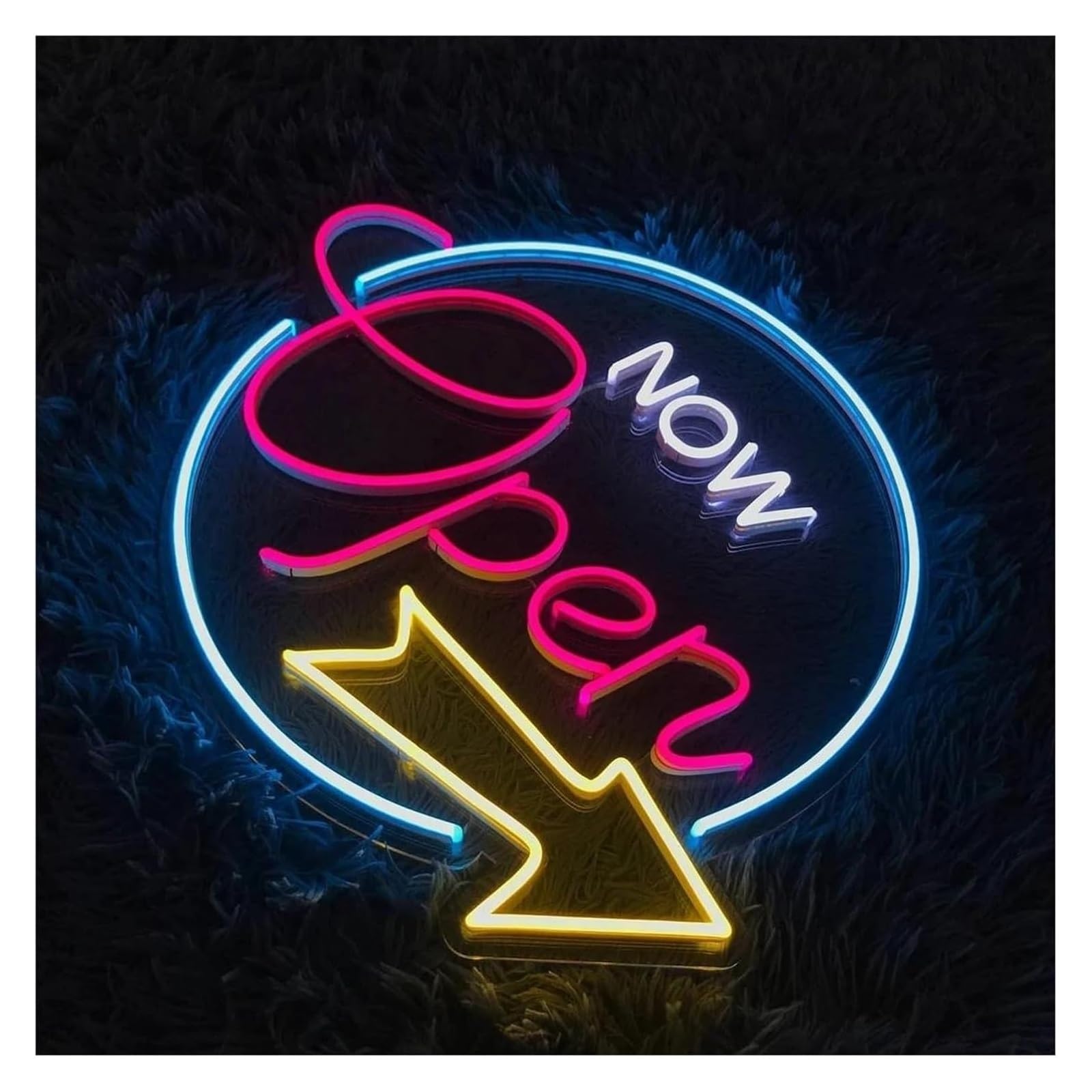 Señal de luz de neón Decoración con luces de neón. ¡Ya disponible! Letreros brillo ajustable y luz 35 cm x 33