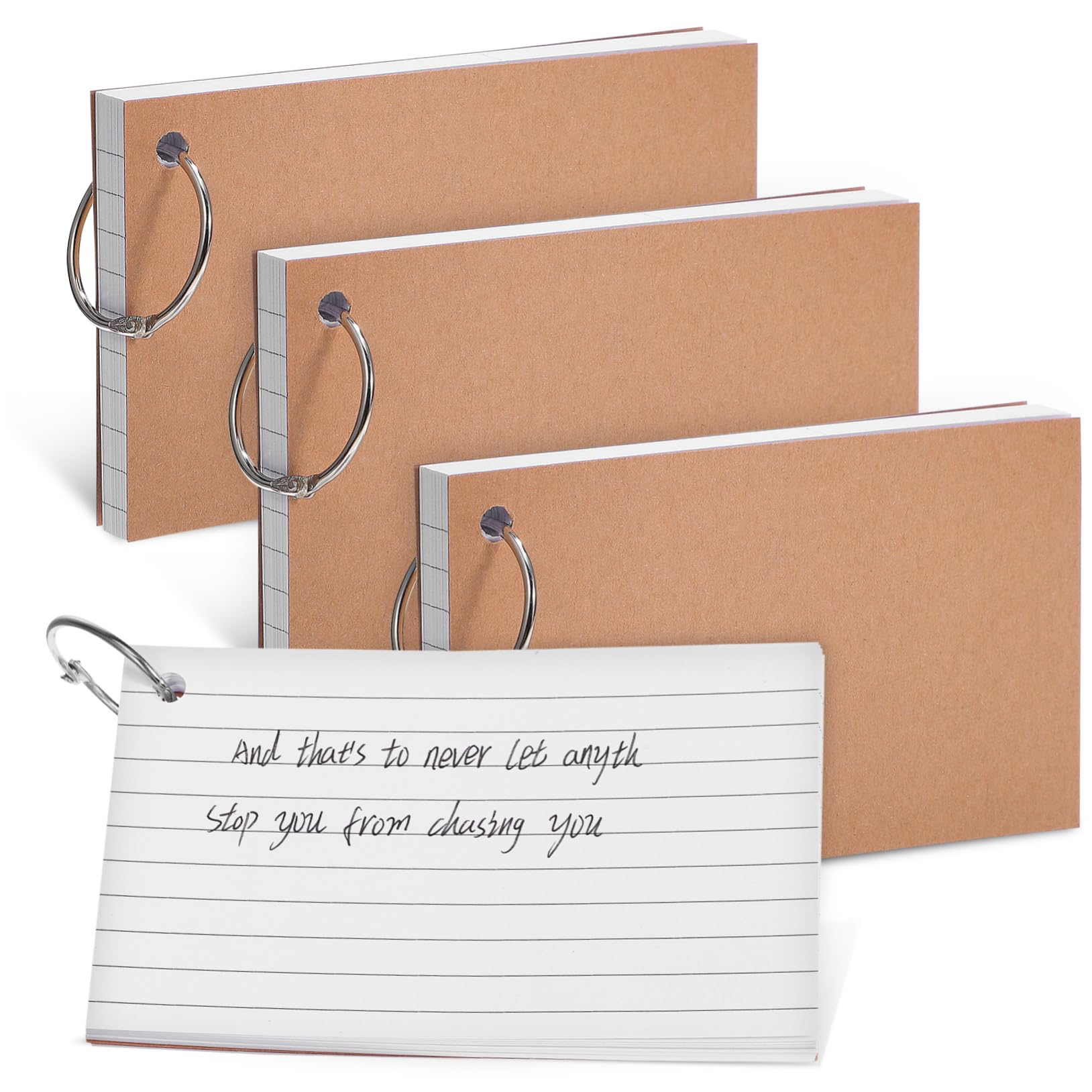 SHINEOFI 12 Stk Ring Karteikarten 3x5 Karteikarten Notizbuch Memo-Notizkarten mehrfarbige Lernkarten taschenkarten in großen Mengen farbig Papier Weiß