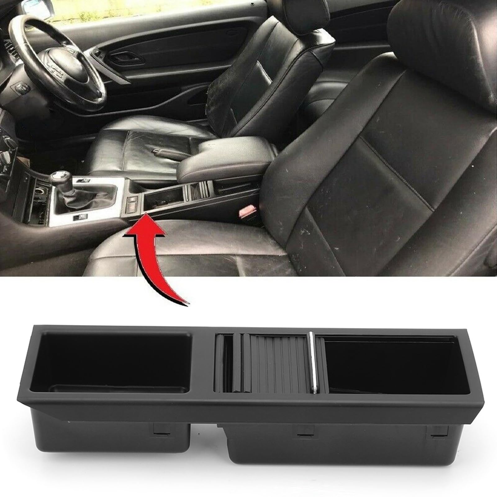 Bandeja de Consola Central, Práctica 51167038323 Soporte de Consola Central Reemplazo de Instalación Simple para Serie 3 E46 1998 2007 para Accesorios de Automóvil