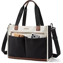 mommore Canvas Diaper Bag Tote Stylish Mommy Baby Hospital Bag | Insulated Pockets, Stroller Straps & Portable Changing Pad, Large Capacity for Labor Delivery