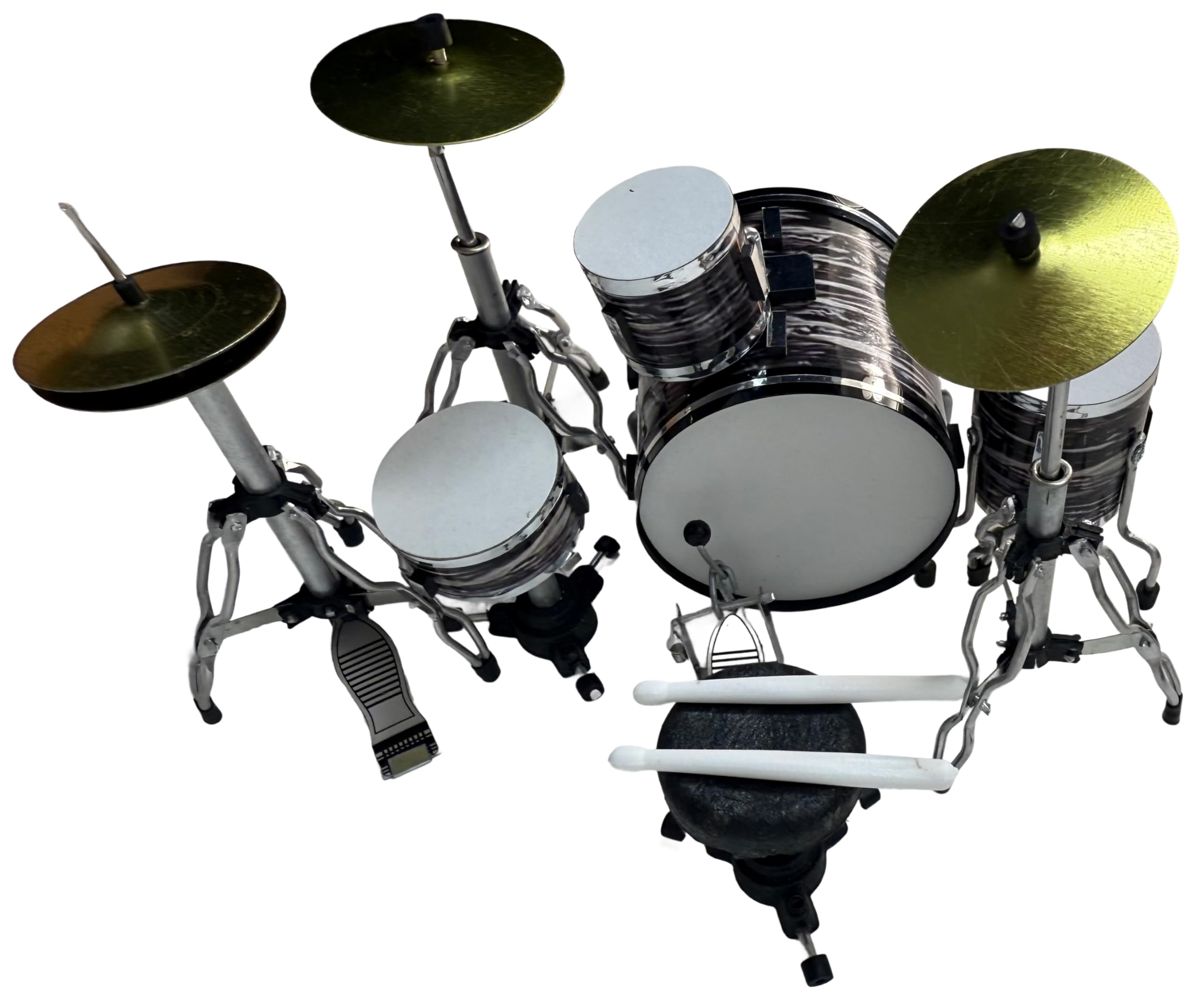 ROCKSTAR - Miniatura Bateria Acustica Black Flow BMD-001 Regalo Musical