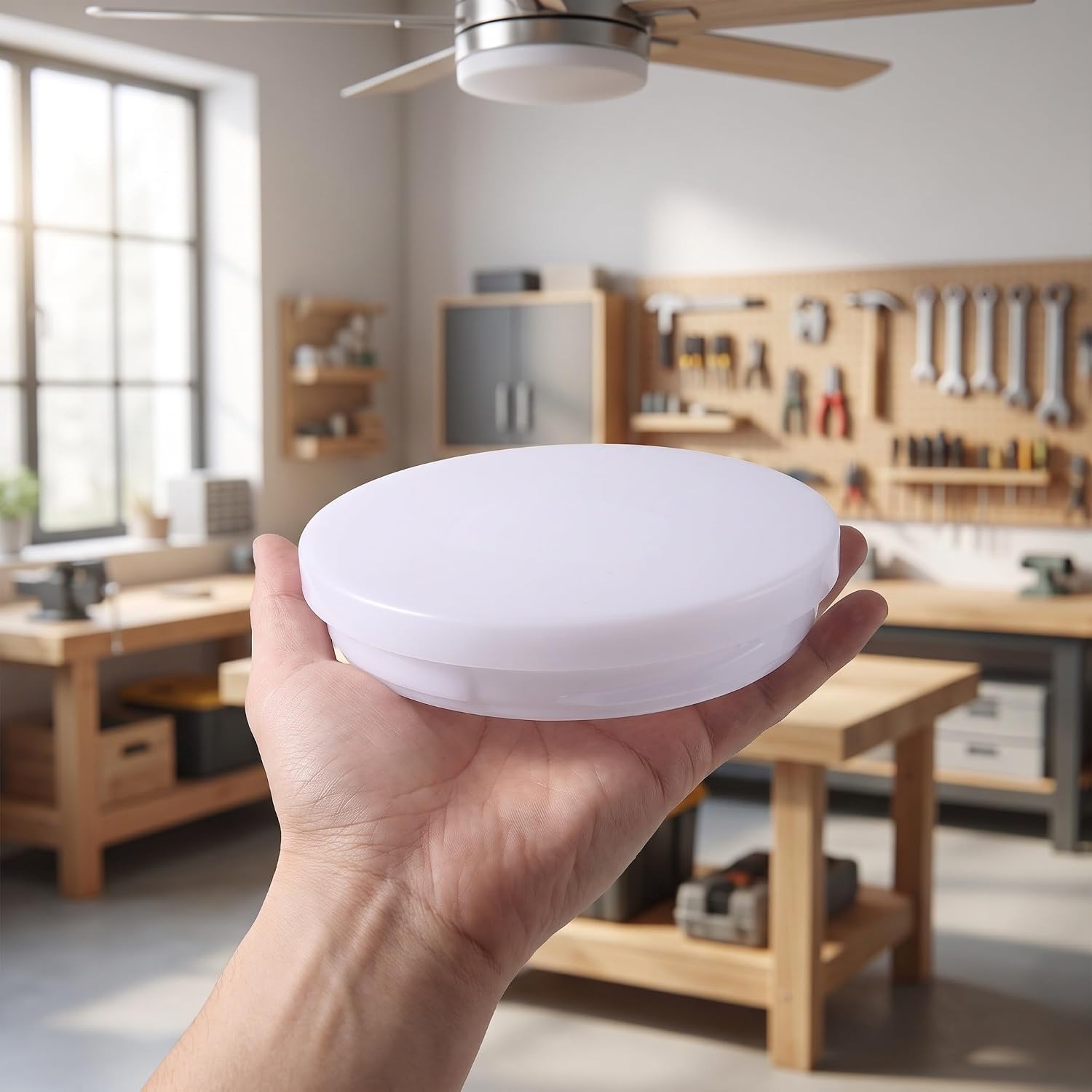 YARNOW Acrylic Ceiling Fan Light Cover - 7 Inch Dome Lamp Shade for Ceiling Fan Light in Bedroom Living Room and Office - Easy to Install