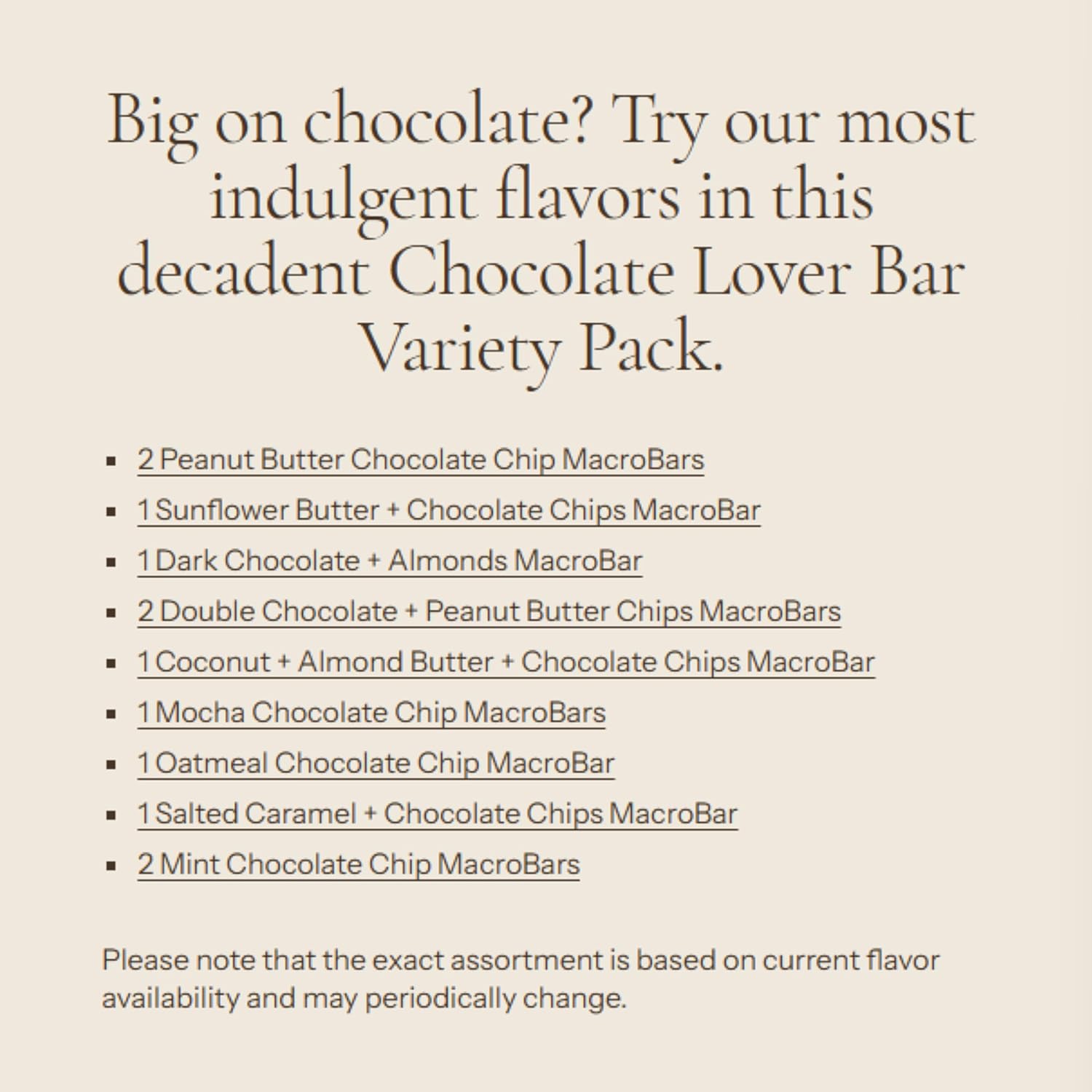 GoMacro MacroBar Organic Vegan Protein Bars - Chocolate Lover Variety Pack (2.3 Ounce Bars, 12 Count)