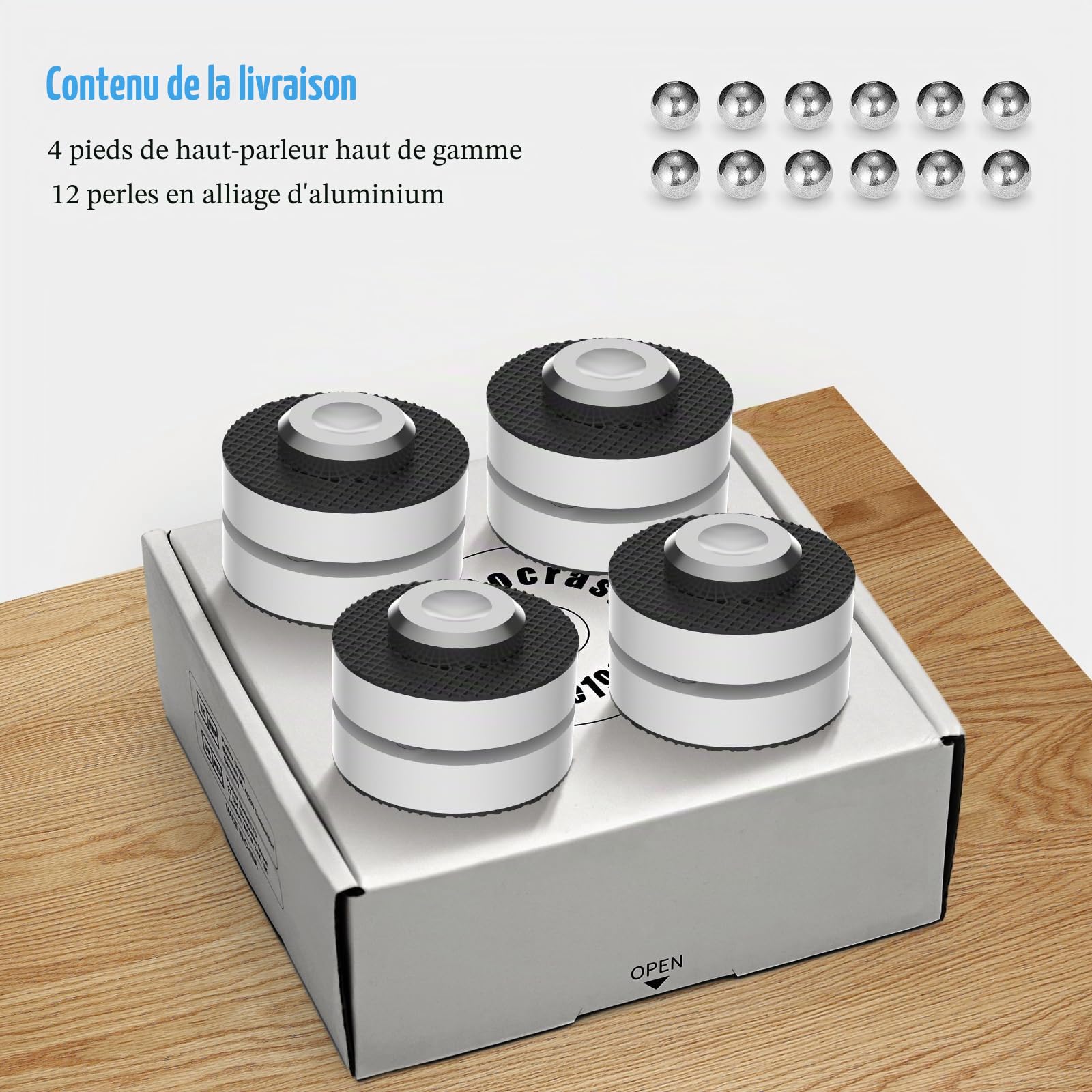 Tertullus 4pied Haut-parleur HiFi Shock Amortisseur Subwoofer Pieds