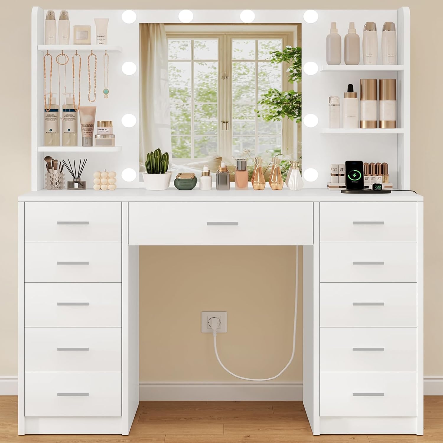 TEENFON Schuhbank, Schuhschrank mit Stauraum und Polster, Sitzbank mit Tür und verstellbaren Regalböden, geeignet für Diele und Schlafzimmer, 92x35x50cm