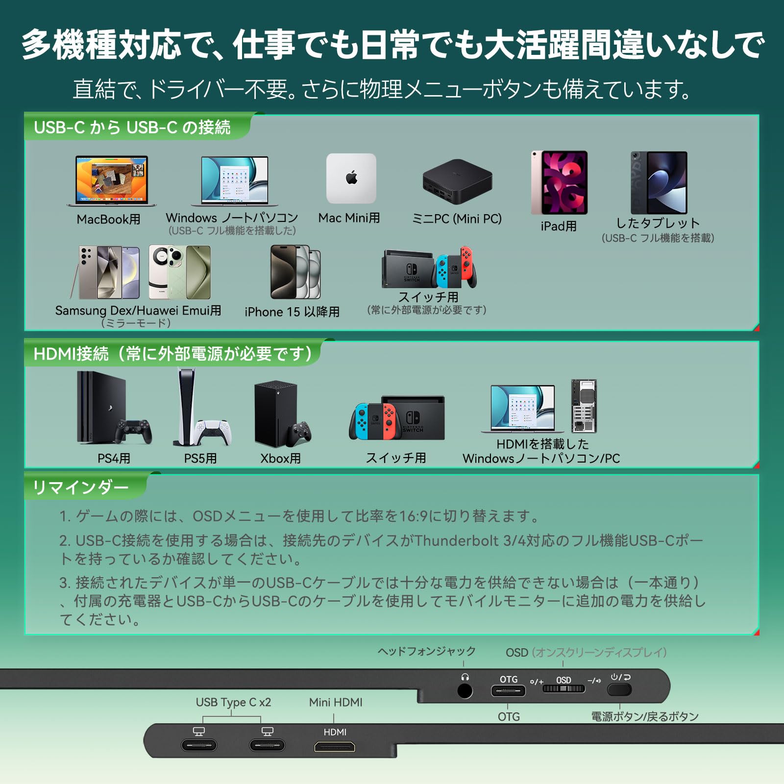 Amazon.co.jp: Intehill 17.3インチ モバイルモニター 144Hz 高速応答
