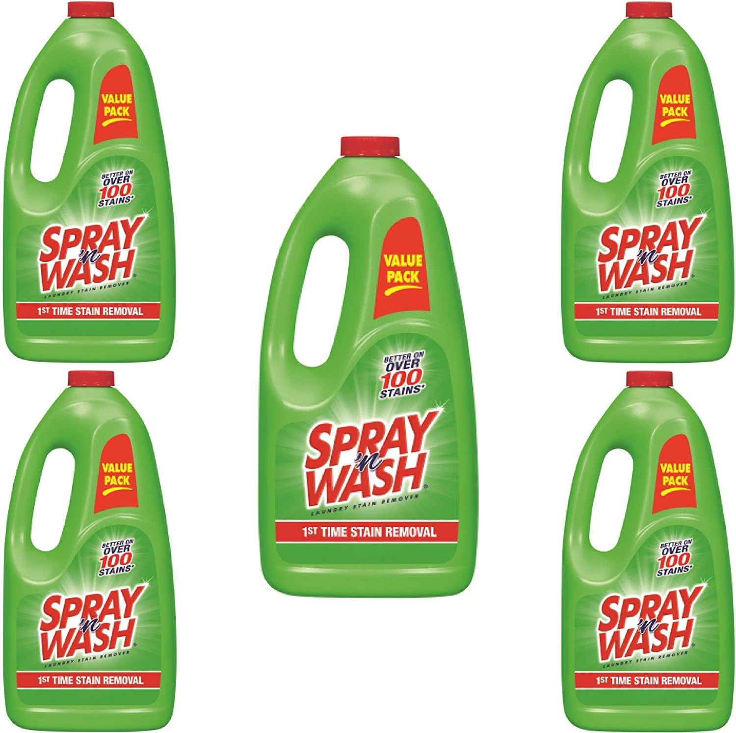 Spray 'n Wash Pre-Treat Laundry Stain Remover Refill 60 Ounce (Pack of 5)