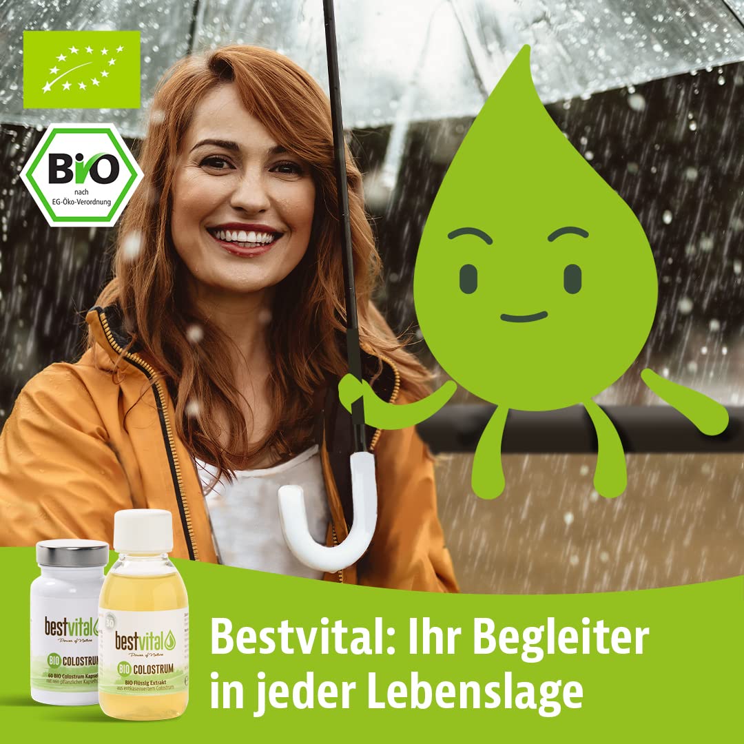 BIO Colostrum Liquid (6 x 125 ml Vorteilspack) - 100% reine Erstmilch aus DE & AT - laktosereduziert - flüssige Form - deutsches BIO-Siegel