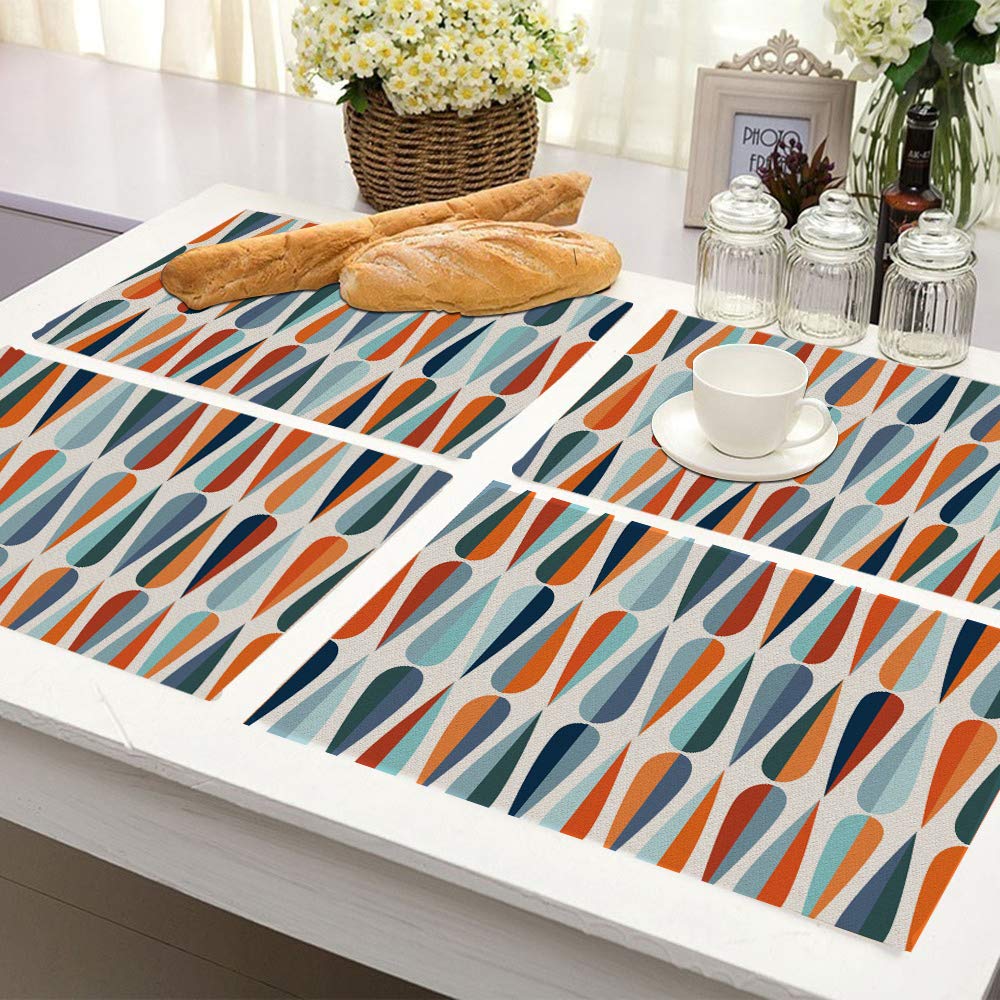 Amazon.com: Mid Century Placemats Set of 4, Mid Century Drop