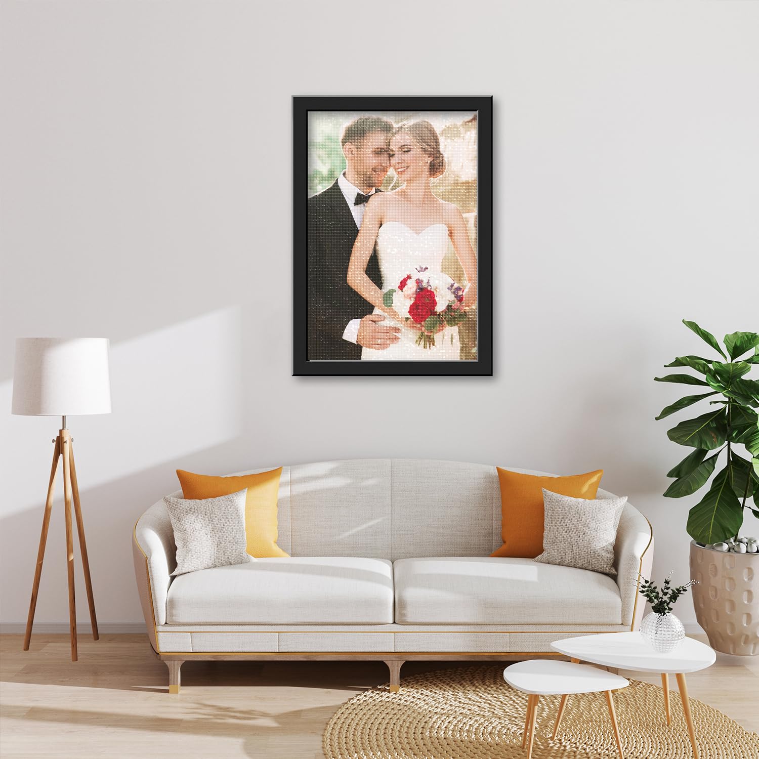 QENSPE 5D Diamond Painting Cuore di Cristallo, Kit per Diamond Painting Adulti, Pittura Diamante Fai da Te Painting Kit Completo per Bambini, Decorazione per Casa e Pareti 30x40cm Spiaggia