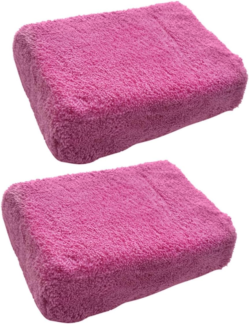 ULTECHNOVO 2pcs Multi-Purpose Car Washing Sponges High-Absorbency Cleaning Blocks for Cars Trucks and Rvs Durable Coral Material for Washing Random Colors