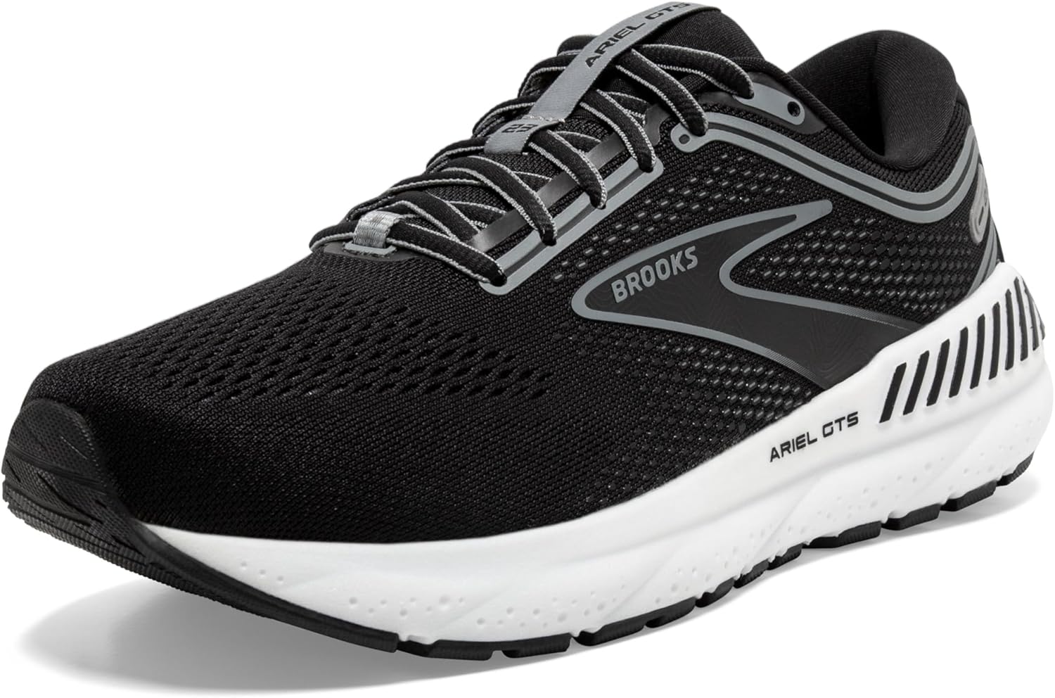 Brooks Women’s Ariel GTS 23 Supportive Running Shoe - Black/Grey/White - 10 Medium