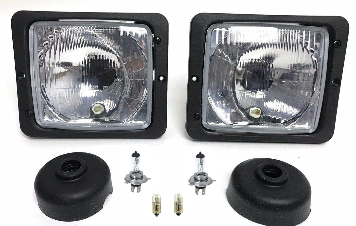 2x H4 Scheinwerfer mit Fernlicht Positionslicht Abblendlicht für IHC Fendt Zetor mit Glühbirnen - Vergleichsnummer: 1AA 004 109-041