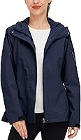Wantdo Women's Lightweight Waterproof Hooded Rain Jacket - Windproof Quick-Dry Raincoat for Hiking & Daily Wear
