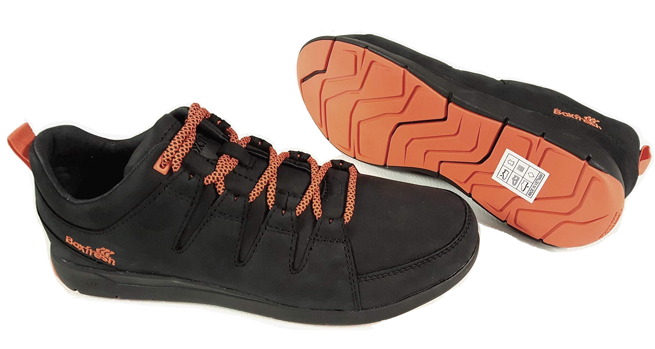 BoxfreshMen's Lace-Up Flats black Black Orange
