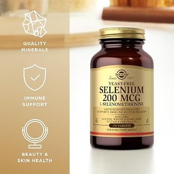 Solgar Yeast-Free Selenium 200 mcg - 250 Tablets, Pack of 2 - Supports Antioxidant & Immune System Health - Non-GMO, Vegan, Gluten Free, Dairy Free, Kosher - 500 Total Servings
