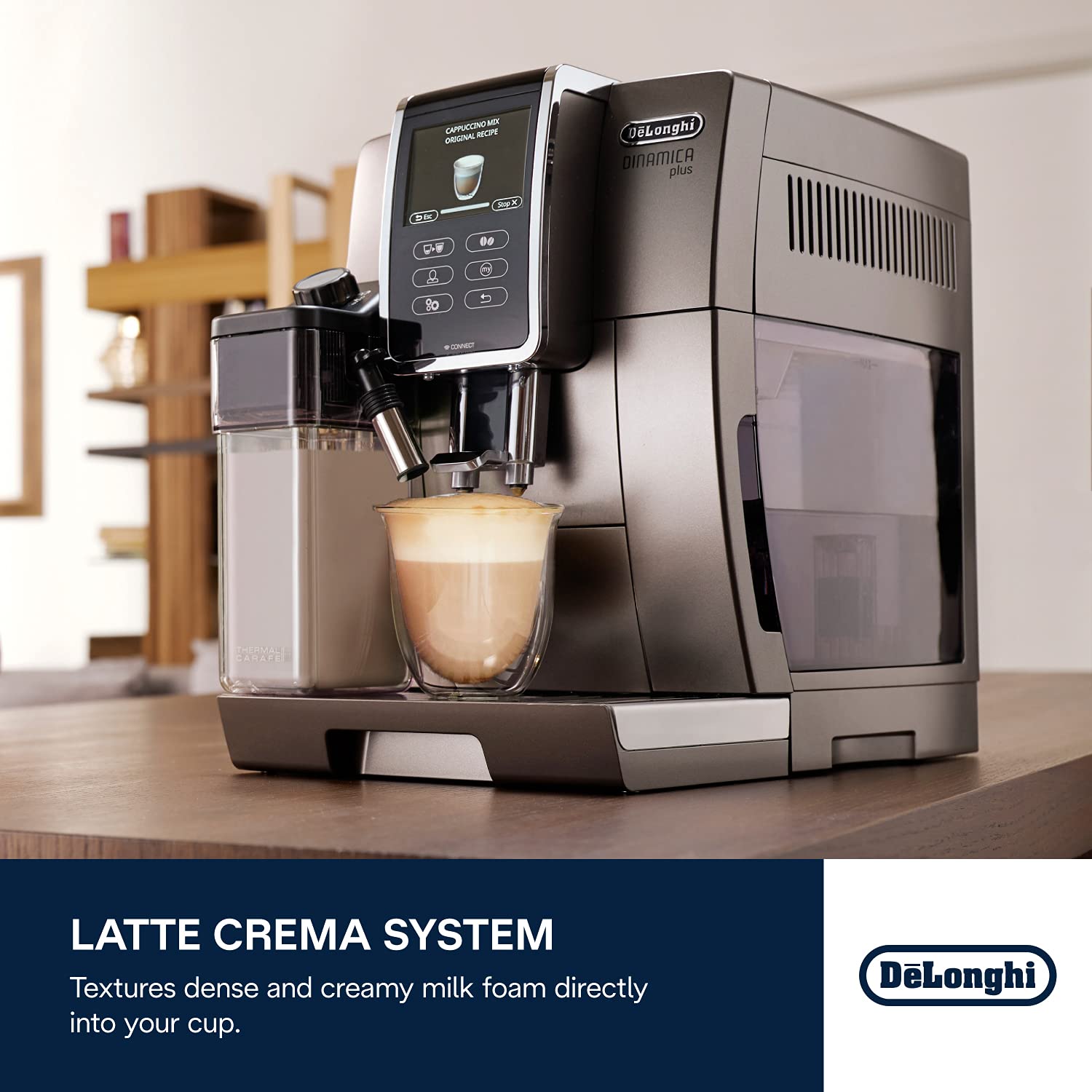 De'Longhi Dinamica Plus, Perfetto Fully Automatic Coffee Machine,  ECAM370.95.T, Built-In Adjustable Grinder, LatteCrema System for Creamy  Milk-Based Coffees, App Connectivity, Silver: Espresso \u0026 Cappuccino  Machines: Amazon.com.au