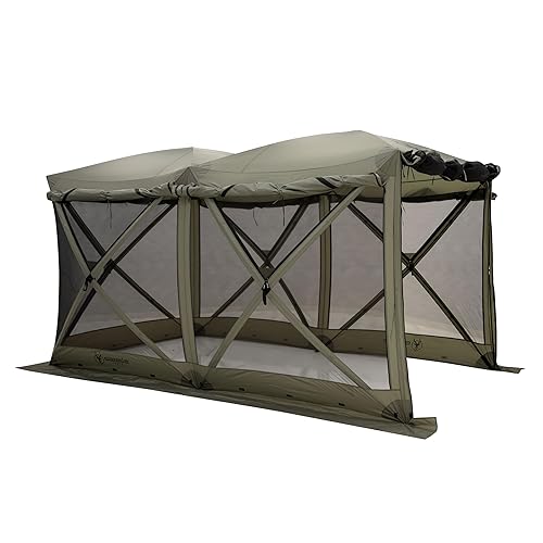 Gazelle Tents™ Tandem Gazebo, Easy Pop-Up Hub Screen Tent, Durable,