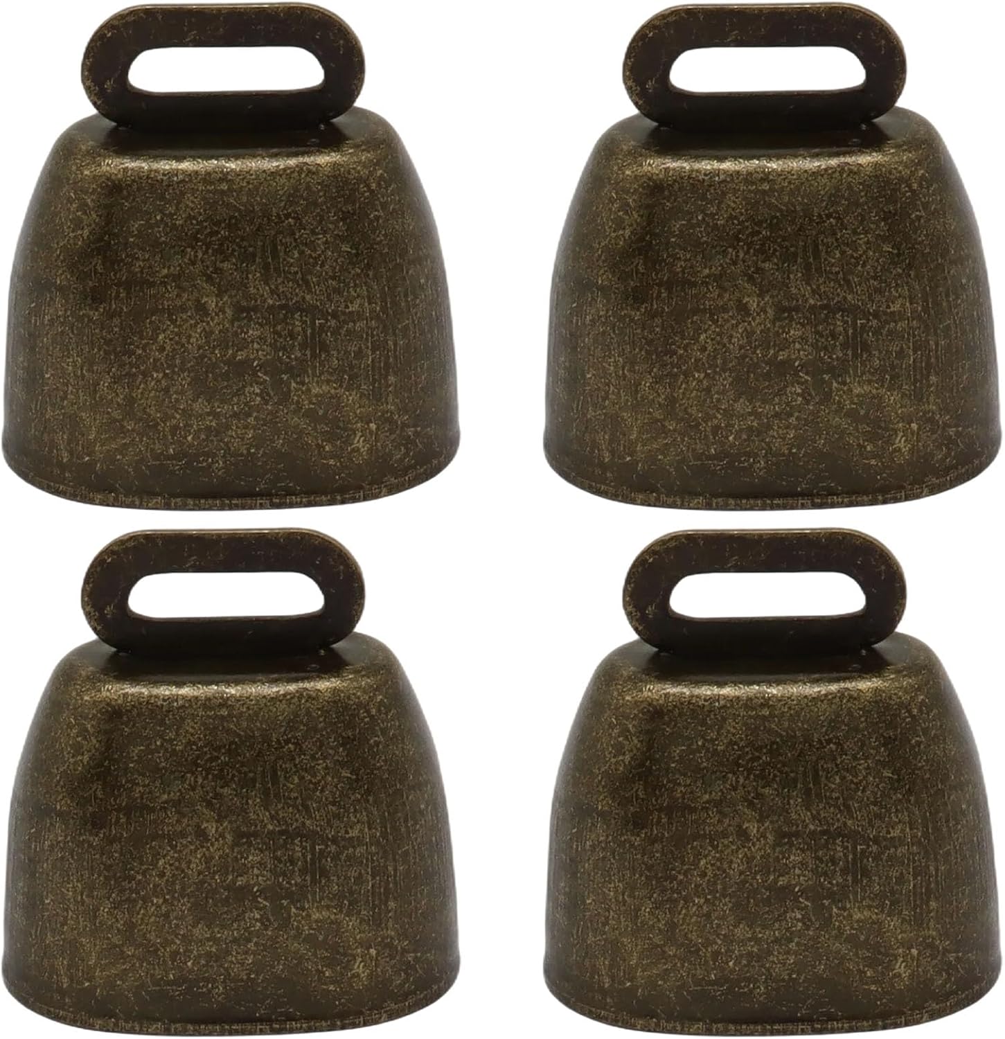 4 Pcs Bronze Small Cowbell Copper Bells