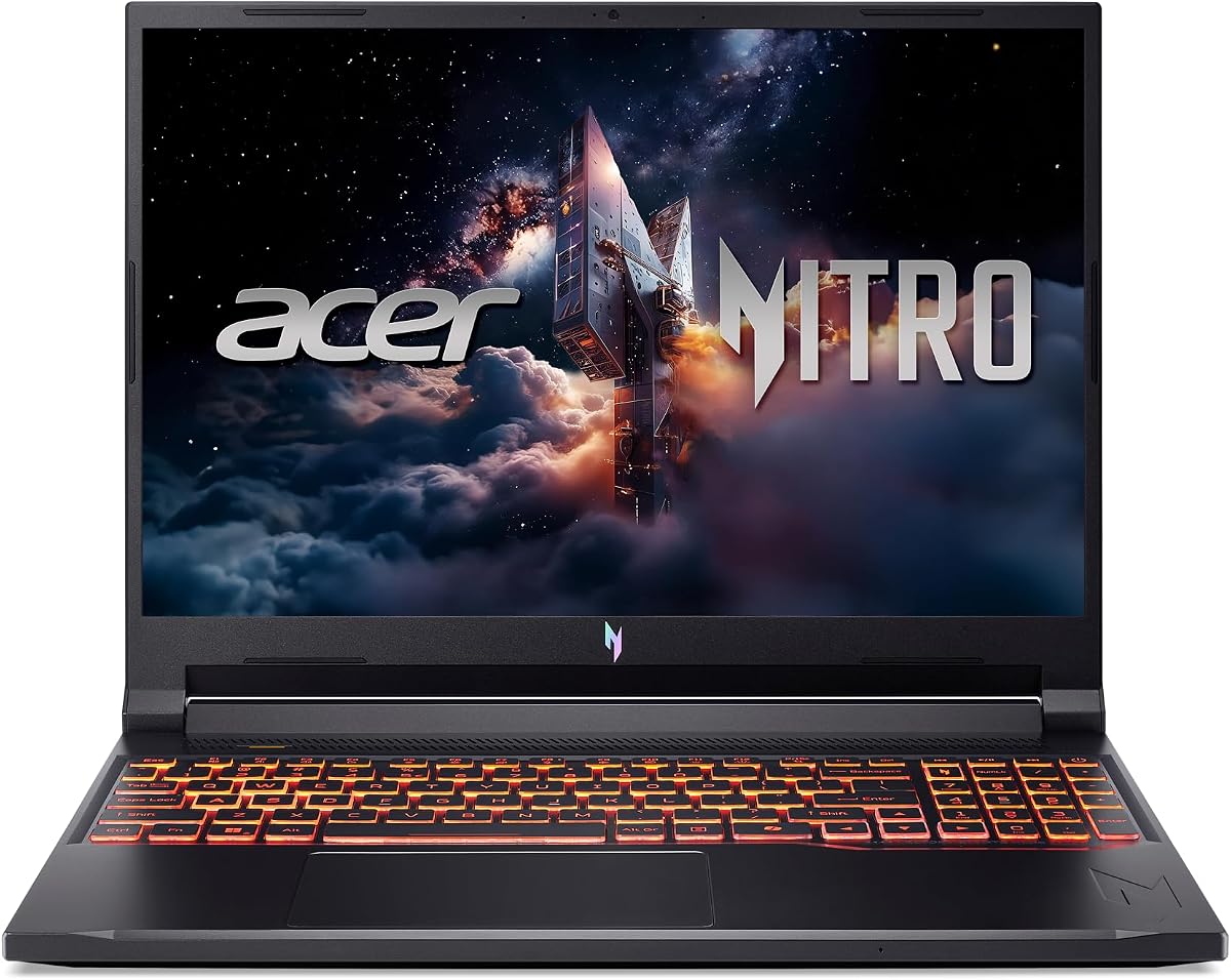 Portátil para juegos Nitro V | Procesador Intel Core 7 240H | GPU para portátil NVIDIA GeForce RTX 5060 | Pantalla WUXGA IPS de 16" 180 Hz | 16 GB DDR5 | SSD Gen 4 de 512 GB | Wi-Fi 6 | KB retroiluminado | ANV16-72-70F4