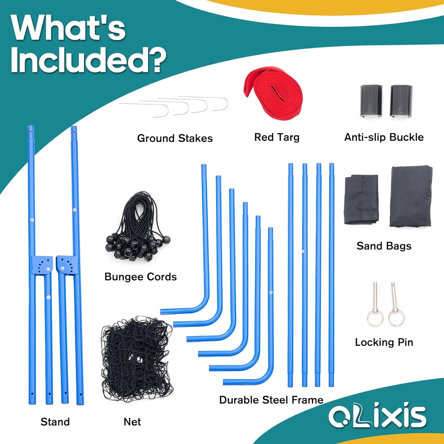 OLIXIS 7x4 ft Volleyball Rebounder Net - Multi Sport Bounce Back Training Equipment with Travel Bag, 5 Adjustable Angles for Outdoor Indoor Practice, Spiking, Bumping, Volleying