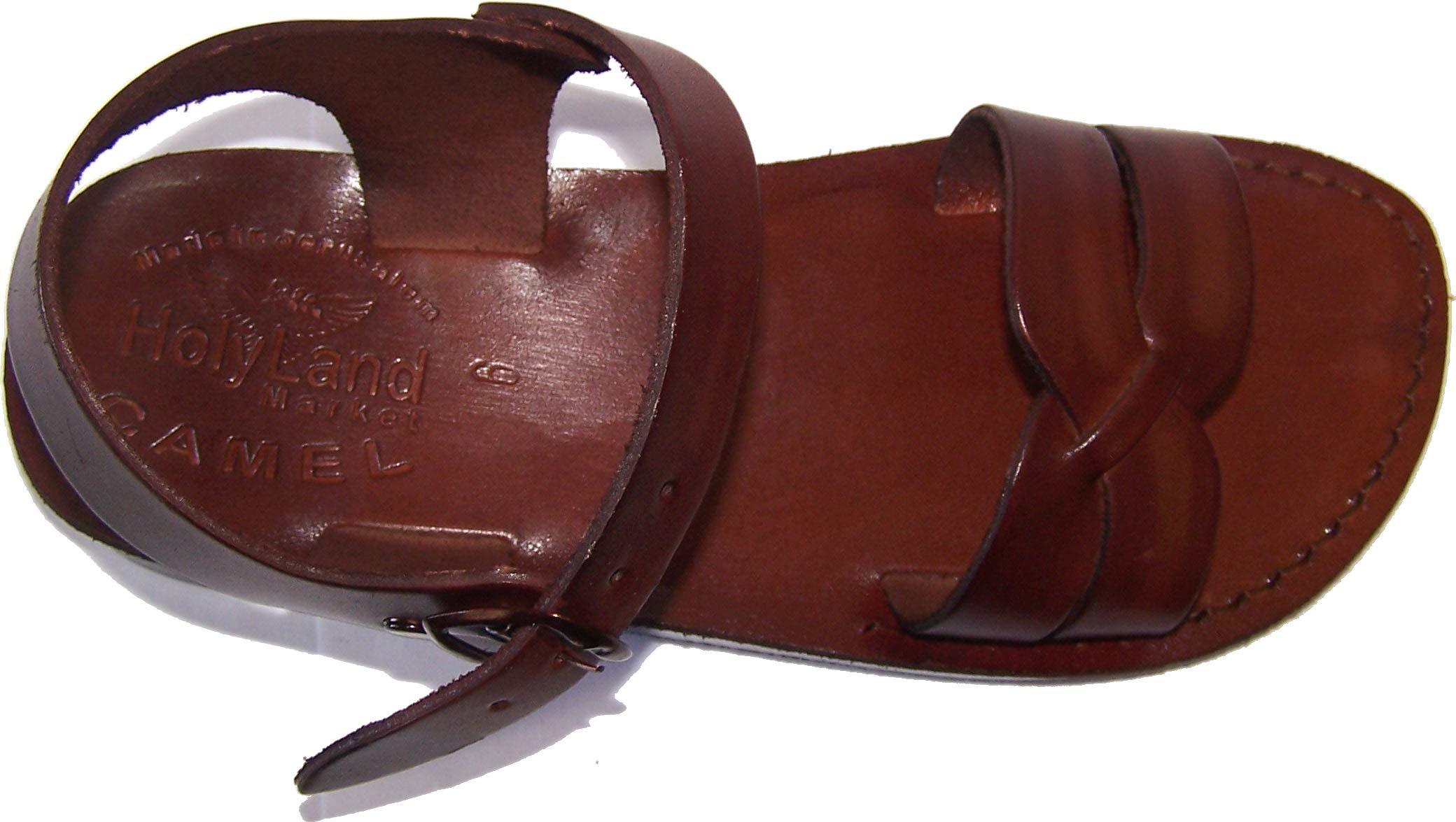 Holy Land MarketMen/Women Biblical Jesus Leather Sandals/Slides From Jerusalem (Yousef Style)