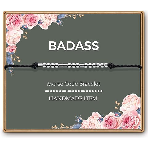 ASELFAD Morse Code Bracelets for Women, Funny Birthday Gifts, Best Friend Friendship Gifts