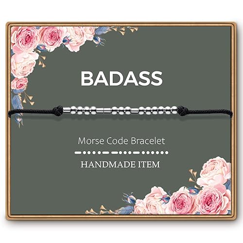 ASELFAD Morse Code Bracelets for Women, Funny Birthday Gifts, Best