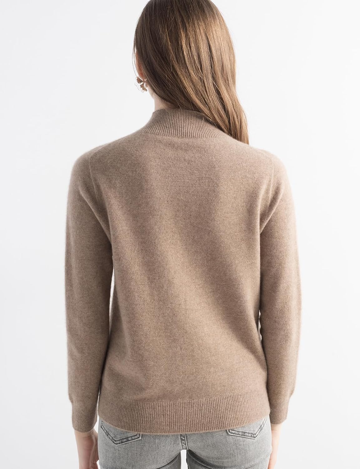 Chanyarn Women's 100% Pure Cashmere Sweater Mock Neck Long Sleeve Warm Leisure 2025 Fall Winter Knit Pullover - Image 6