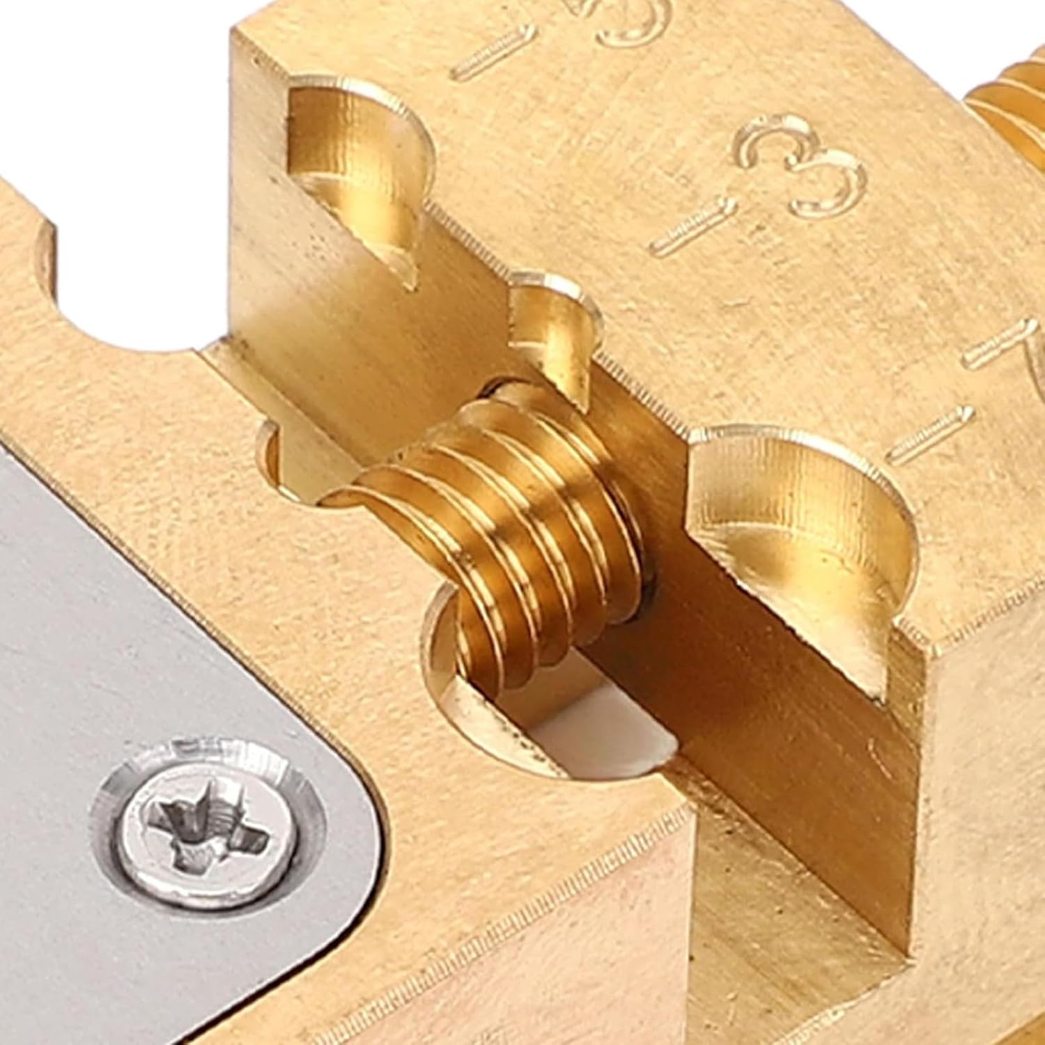 Watch Repair Vise Clamp Brass Precision 0.2-1.5mm Hole Dia Multifunctional Jewerly Carving Tool for Walnut Watch Craft, Watchmaker Wheel Pointer Tube Clamp