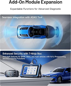 TOPDON Car Diagnostic Tool Phoenix Nano, 2025 ECU Coding Tool with Full System Diagnostic, 32+ Reset Service, Bi-Directional Control, Support CAN FD/DoIP Protocols, FCA AutoAuth, 2 Years Free Updates