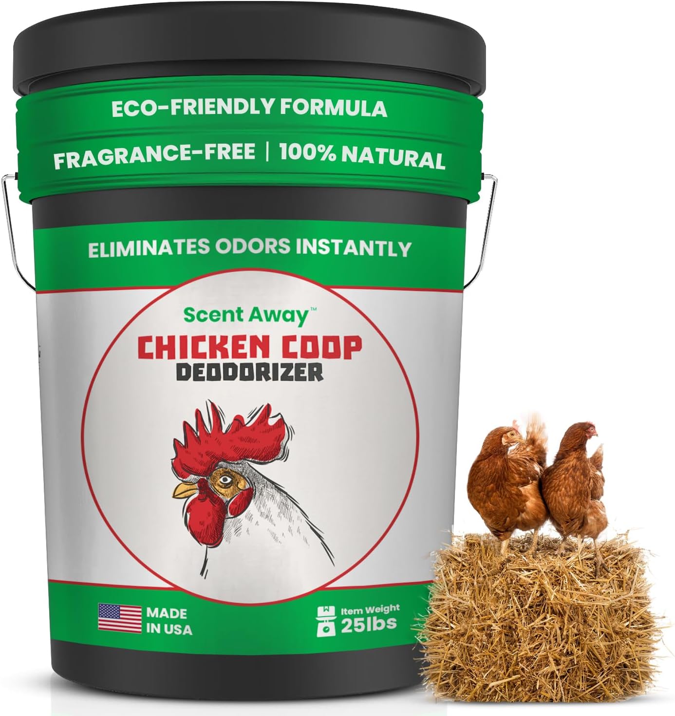 Chicken Coop Deodorizer with Active Carbon and Zeolite (25lb)