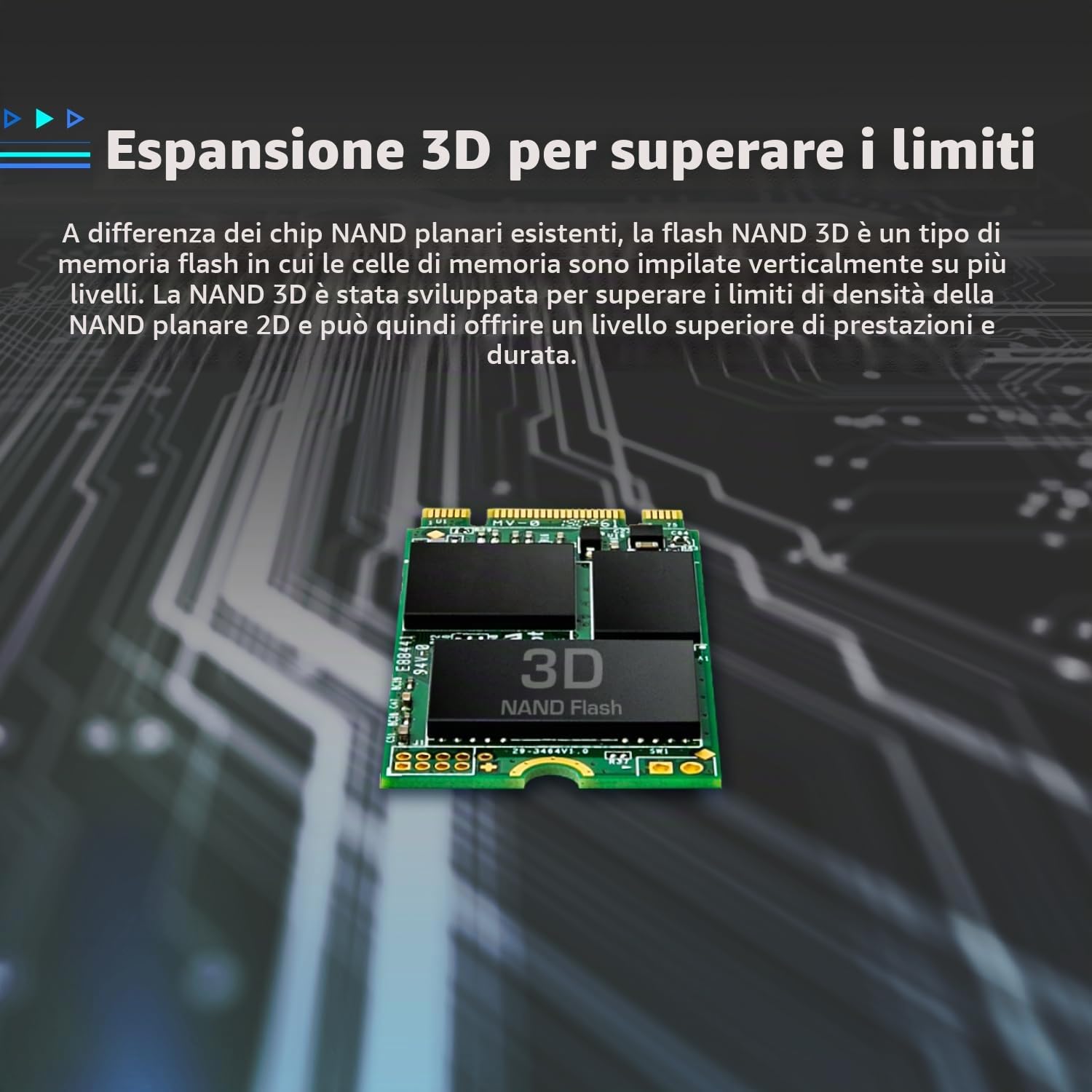 Transcend TS128GMTS430S Unità a Stato Solido Interna 128 GB, SATA III 6 Gb/s, 42 mm, M.2 SSD 430S