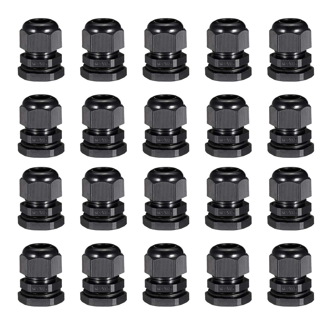 Serre-câble PG19 étanche noir M22 plastique presse-étoupe pour boîte de dérivation x20