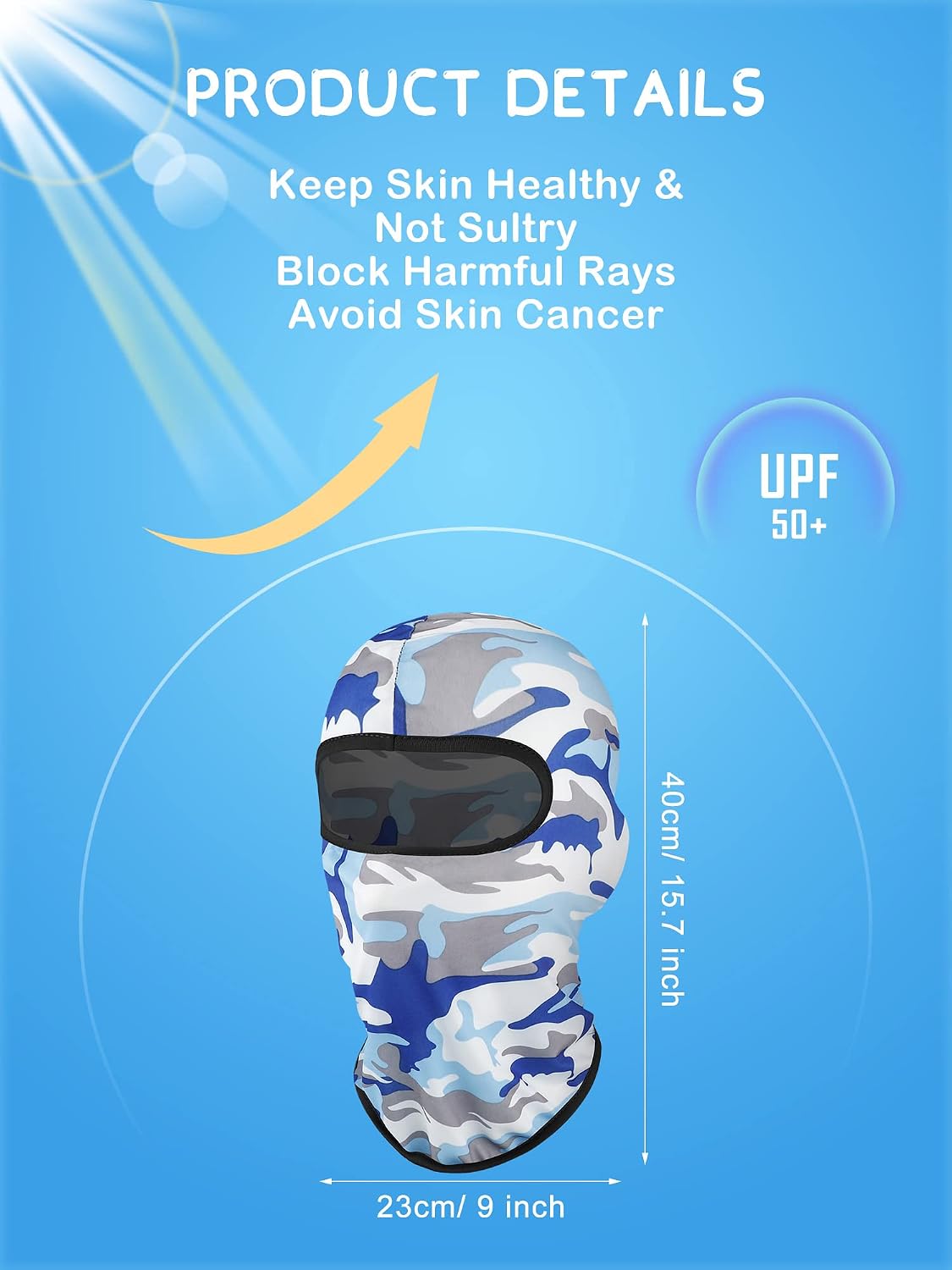 Geyoga 8 Pcs Balaclava Ski Mask Sun Protection image 2
