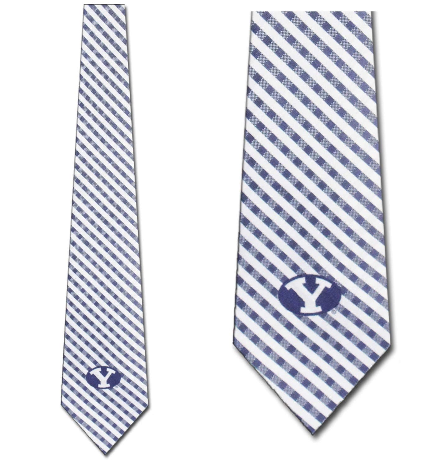 Eagles Wings Cougars Ties Mens College BYU Sports Necktie (Navy)