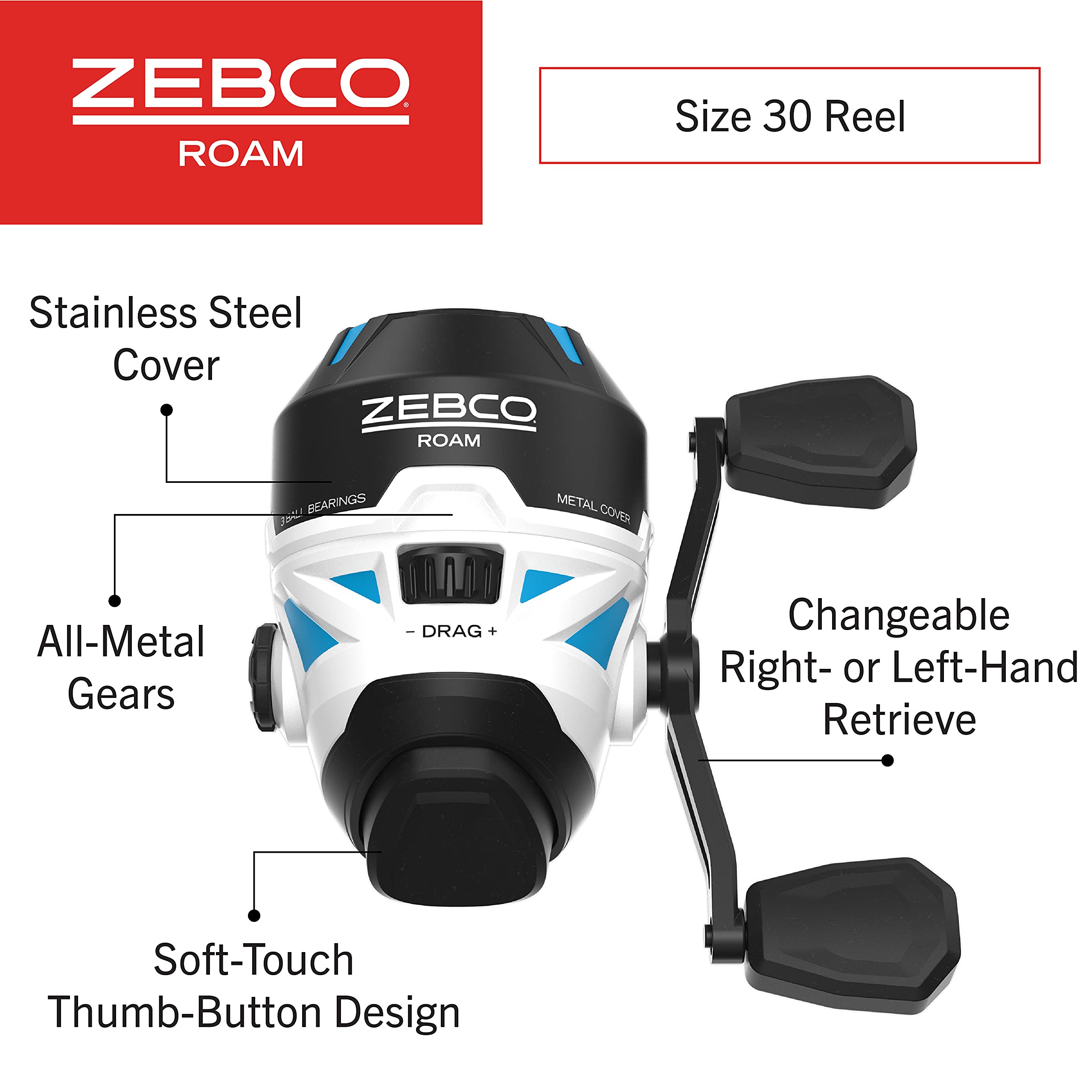 Amazon | Zebco (ゼブコ) Roam スピンキャスト フィッシングリール
