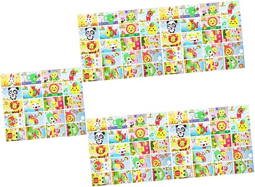 TOYANDONA 100 calcomanías 3D de animales de dibujos animados, calcomanías de pintura de animales de dibujos animados, juegos de aprendizaje