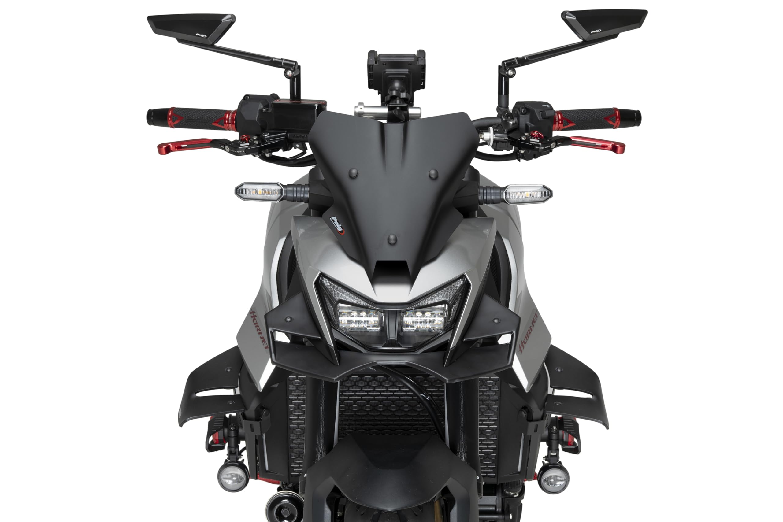 Puig 22423J New Generation Sport deportiva y aerodinámica en acrílico de 3 mm con diseño elevado que mejora protección y mantiene amplia visibilidad, Negro Mate