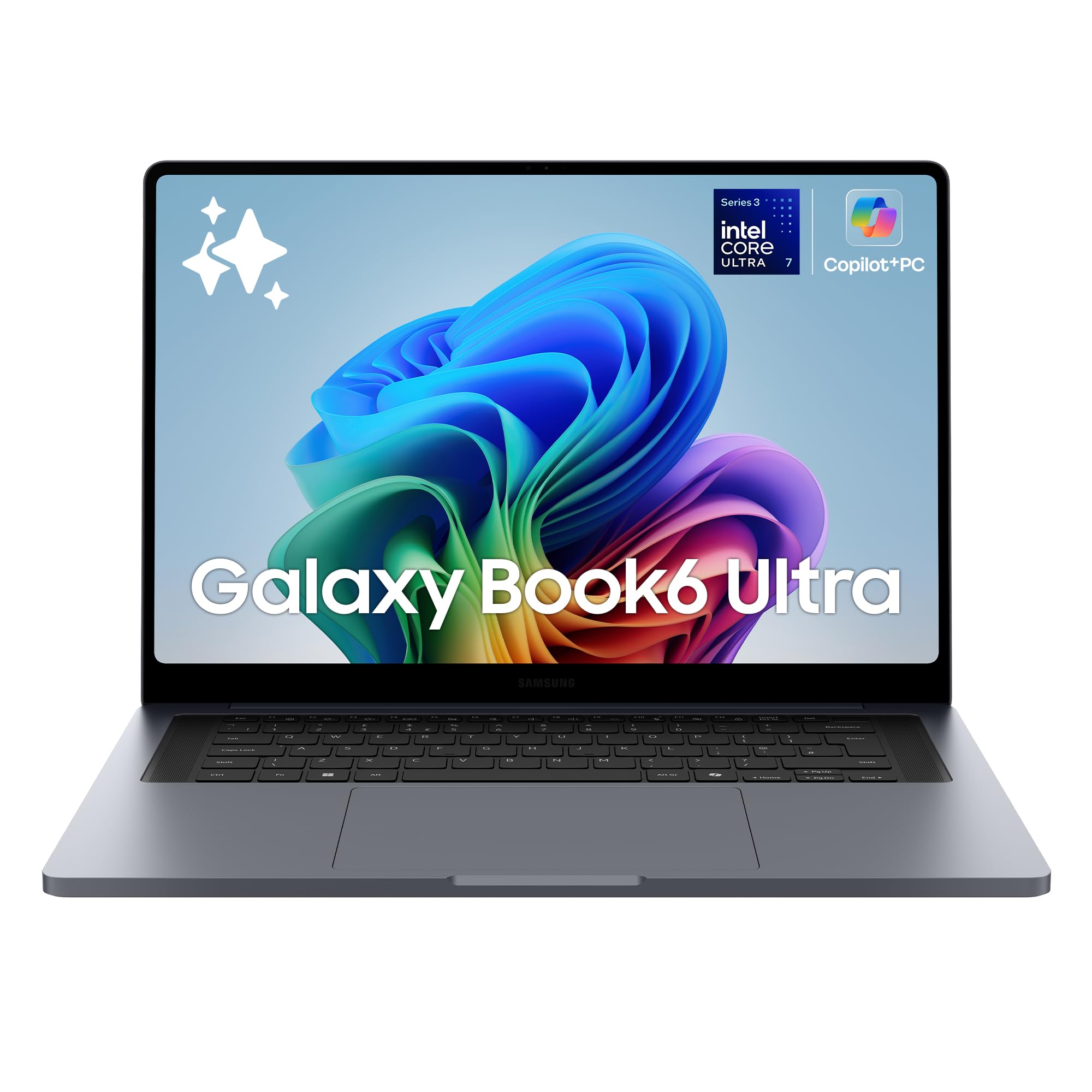 Samsung Galaxy Book6 Ultra (16", Ultra 7 356H, 32GB), Copilot+PC | NVIDIA GeForce RTX 5060, 1TB, Batteria lunga durata, Dynamic AMOLED 2X, Touchpad Aptico, Galaxy Al, Gray [ver. Italiana]