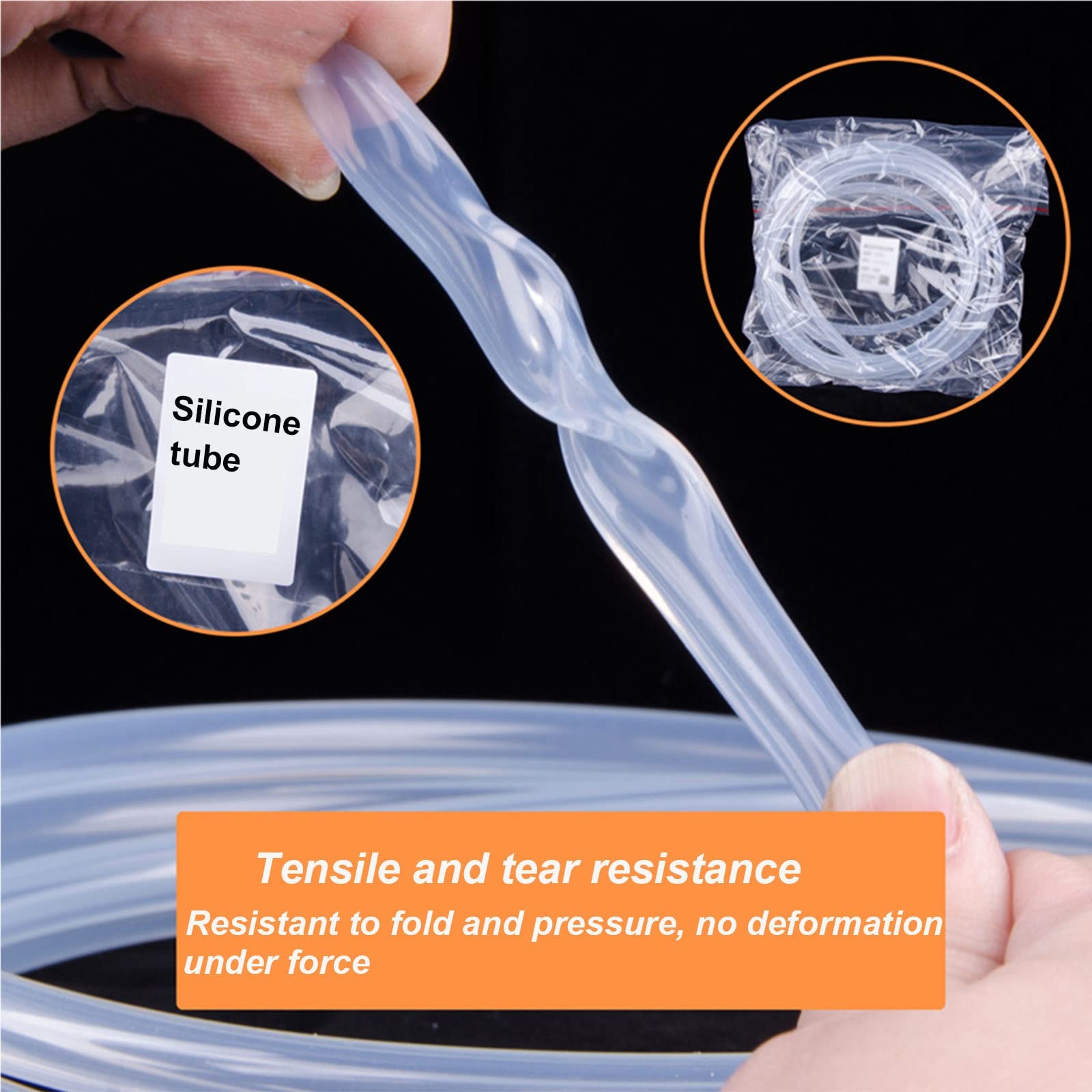 1pcs 1/3/5 Meters Silicone Hose, 2mm 4mm 6mm 8mm10mm 12mm 16mm Transparent Food Grade Rubber Hose, Aquarium Soft Tubing Hose (Color : 12x14 mm, Size : 5 Meters)