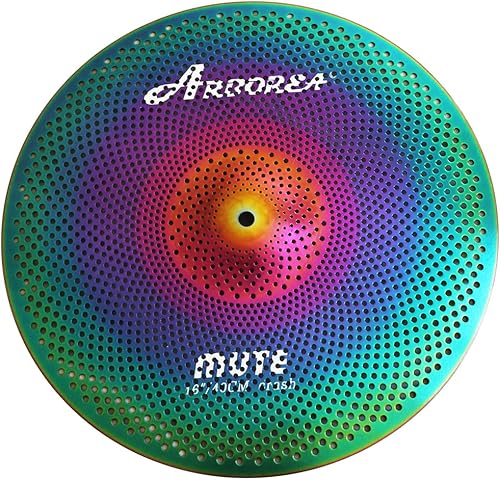 Miniatura 63 de Bajo Volumen Platillos Pack Silencio Set Negro 10 "splash+14" hi-hat+16" crash+18" crash+20" ride 6 piezas platillos de tambor con una bolsa libre