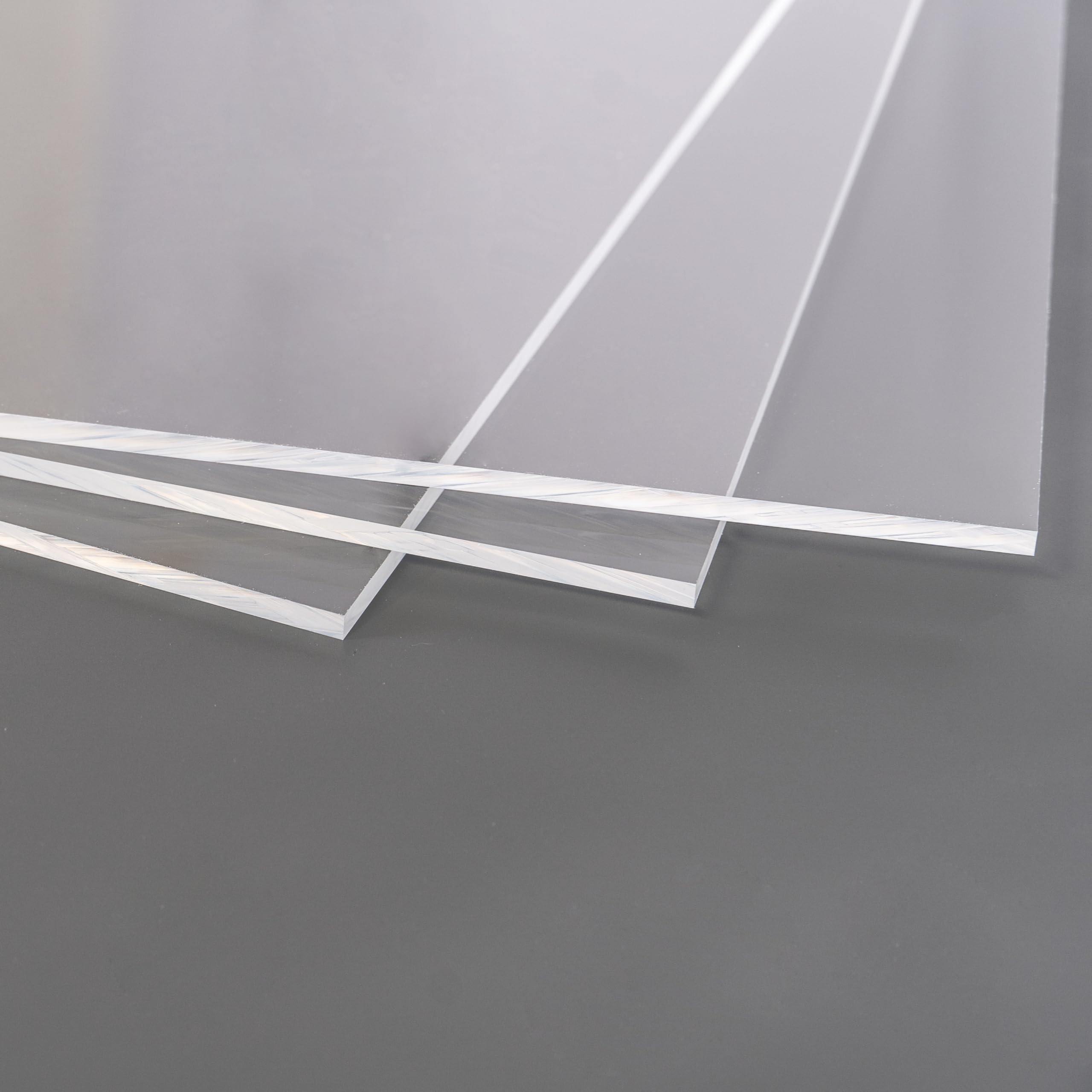Cristal acrílico, transparente, resistente a los rayos UV, ambos lados cubiertos, en corte, 4 mm de grosor